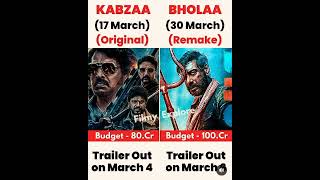 Kabzaa VS Bholaa movie comparison box office collection #viral #trending #shorts #bholaa #kabzaa