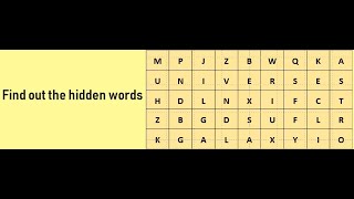 Puzzles || Crosswords - Find out hidden words from clues
