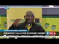 President calls for economic summit