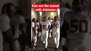 Run out the tunnel with the Alabama Crimson Tide