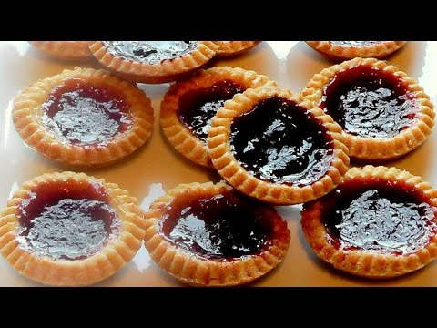 Christmas Jam Tarts How to make recipe - Strawberry tart Simple snack food Christmas Jam Tarts How to make recipe - Strawberry tart Simple snack food