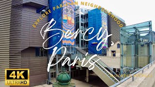 Walking Bercy, Paris, France UHD 4K | Bercy Village, Parc de Bercy & AccorHotels Arena | Oct 2022
