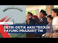 Keren! Begini Aksi Terjun Payung 200 Prajurit di HUT ke-79 TNI