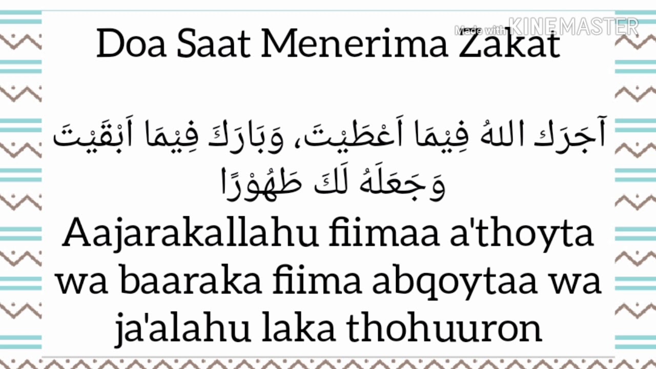 DOA MENERIMA ZAKAT FITRAH - Jika Untk 1 Kluarga Mka Tmbhkn WALI AH ...