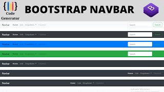 Bootstrap Responsive Navbar | Bootstrap 4 | Code Generator | CG.