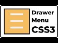 CSS Tricks - Drawer Menu in CSS Checkbox