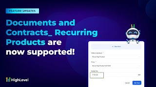 Documents and Contracts :Recurring Products are now supported!