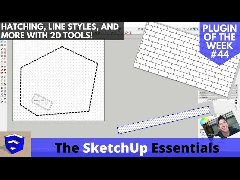 SketchUp Hatching, Lineweights, Line Styles, and More with 2D Tools - Extension of the Week #44 SketchUp Hatching, Lineweights, Line Styles, and More with 2D Tools - Extension of the Week #44