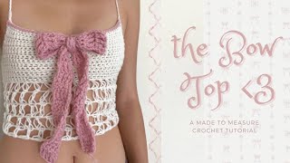 bow top: a crochet tutorial ⋅˚₊‧ ୨୧ ‧₊˚ ⋅