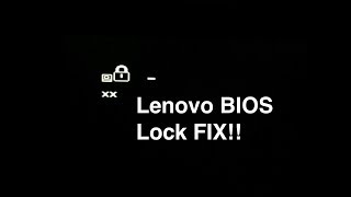 Lenovo Thinkpad Power On password Lock Fix