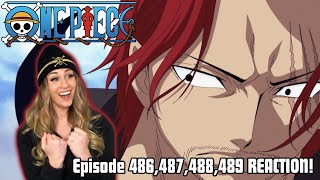 SHANKS ENDS THE WAR! One Piece Episode 486, 487, 488, 489 REACTION!