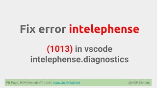 Fix error intelephense(1013) in VSCode IDE - HKimhab | Kimhab