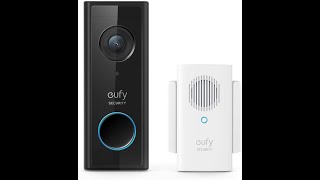 eufy Security, Battery Video Doorbell wireless Kit, Camera Doorbell, Free Chime, White, Wi-Fi