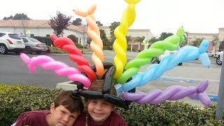 Amazing Rainbow-Mohawk Balloon Hat