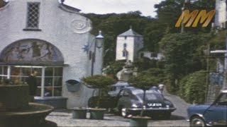 Portmeirion Wales 1960's old cine film 114 117