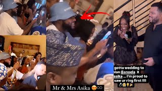 Davido Jubilate as his Longtime Friend and Manager Asaasika Engage his Longtime Girlfriend Anoela