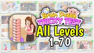 BRAIN PUZZLE TRICKY TEST All LEVELS 1-70 SOLVED! 🧠🚀 | *FULL Walkthrough