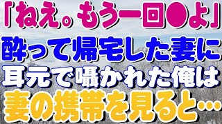 【修羅場】「ねえ。もう一回●よ」酔って帰宅した妻に耳元で囁かれた俺は妻の携帯を見ると…