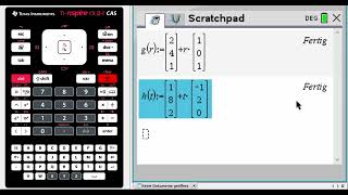 TI Nspire CAS Bedienung Vektorrechnung