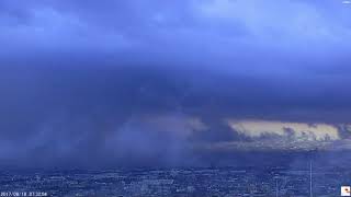 2017.08.18 雨雲が抜ける様子｜Heavy rain hit OSAKA airport.