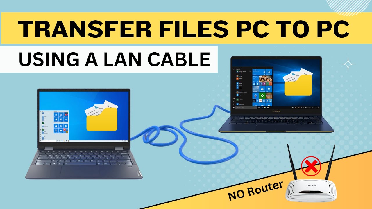 Transfer Files From PC To PC Using A LAN/Ethernet Cable - YouTube