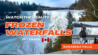 Kakabeka Falls in -30°C!🇨🇦 Falls turns to Ice🥶Winter Adventure..Ontario’s Second Highest Waterfall!