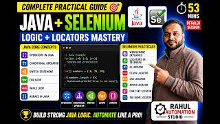 Java Operators, Loops & Selenium Locators | Complete Tutorial