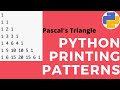Pascal Triangle in python || Python Pattern Printing