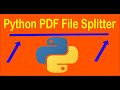 Split PDF file into multiple PDF files in python