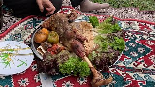 Juicy Lamb in an Underground Tandoor on the Mountain! #recipe #nature #village