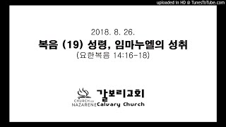 덴버갈보리교회 박현수 목사 180826 (복음 19) 성령, 임마누엘의 성취 (요 14.16-18)