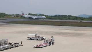 JAL259便　　B767　　着陸　　【広島空港】