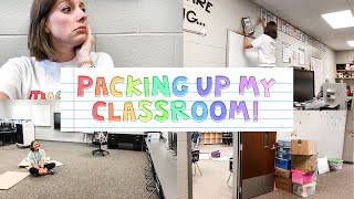 PACKING MY CLASSROOM VLOG | moving states, lots of tears