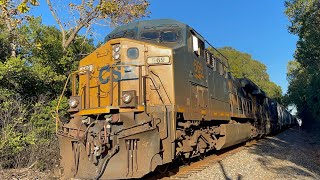 Nice K5LA \u0026 Friendly Crew! CSX 569 Leads M892 Through Martinez, GA