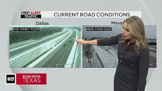 If you're commuting today, take it very slowly. Ice and snow are on North Texas roads
