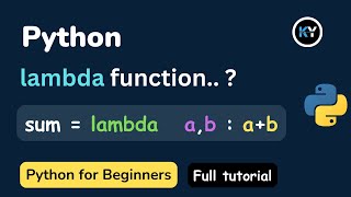 Mastering Python Lambda Functions: A Comprehensive Guide |Python Full Tutorial |HINDI| - #19