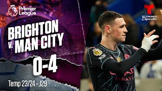 Brighton v. Man City 0-4 - Highlights & Goles | Premier League | Telemundo Deportes