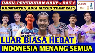 Menang Berjamaah ‼️ Hasil Semua Sektor Penyisihan Grup BADMINTON ASIA MIXED TEAM 2025 Hari Ini