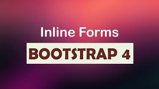 17 inline form in bootstrap