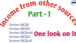 Income from other sources | Section 56 of Income tax act | Incomes taxable under head IFOS