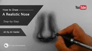How to Draw a Realistic Nose | Step-by-Step tutorial for beginners