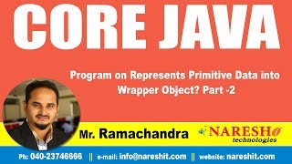Program on Represents Primitive Data into Wrapper Object? Part -2 | Core Java Tutorial
