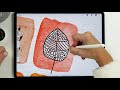 ipad watercolor doodles procreate tutorial super relaxing