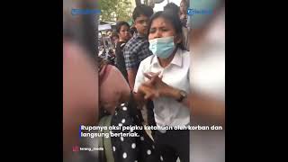 Viral Wanita Pencopet HP Nyaris Dimassa Nangis Minta Maaf #shorts