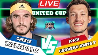 🔴LIVE: Tsitsipas S vs Carreno busta P • United Cup  #unitedcup #tennis #wta #atp