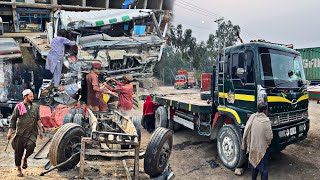 Bad Flat Truck Accident Repair : Restoration Of Destroyed Truck | OverLoaded Truck