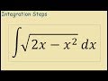 How to integrate sqrt(2x-x^2)