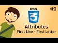 HTML & CSS Pseudo Elements Use Of First Line and First Letter