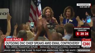 Debbie Wasserman Schultz has to shout over commotion, boos at Florida delegate breakfast