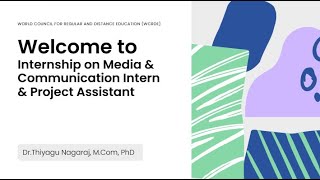 Media & Communication Intern & Project Assistant - Module 1